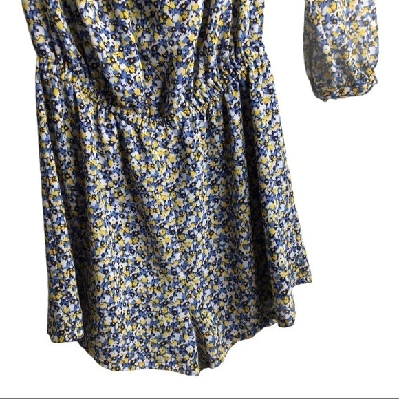 💰Michael Kors Floral Romper With Elastic Boat Neck - Picture 3 of 6